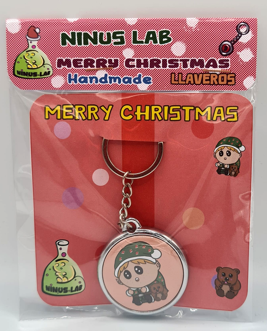 Ninu Double-Sided Keychain Christmas BOY BEAR