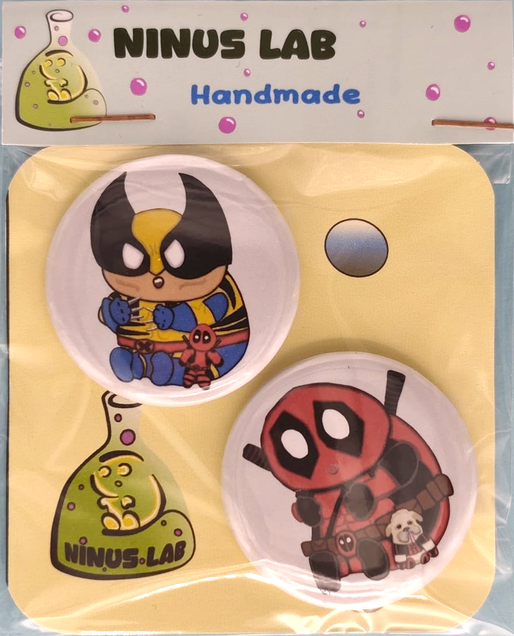 Chapas Duo Ninu Serie Superhéroes GARRAS y NINJA LOCO