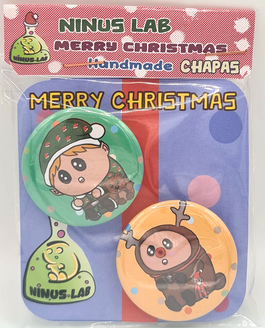 Chapas Duo Ninus Navidad CHICO Y RENO