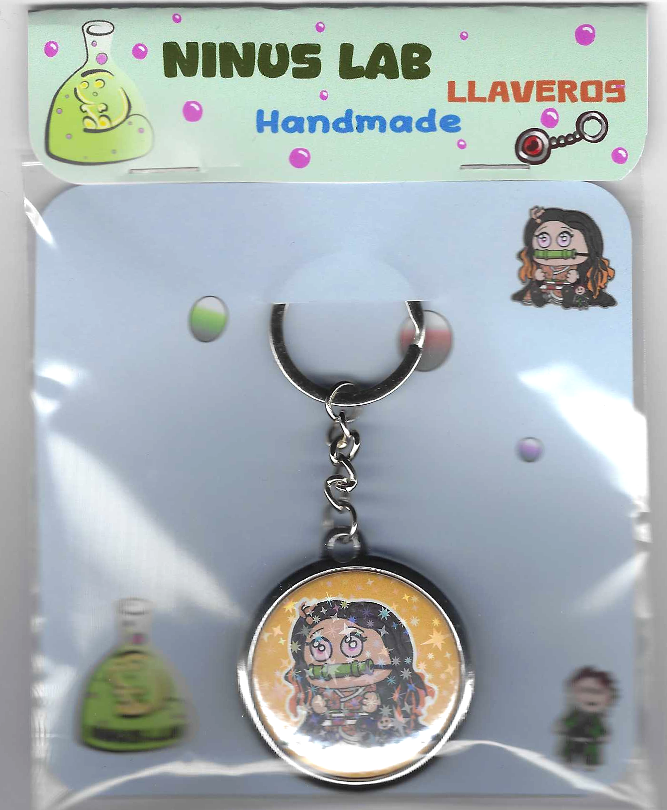 Ninu Double-Sided Keychain Anime Series BAMBOO GIRL