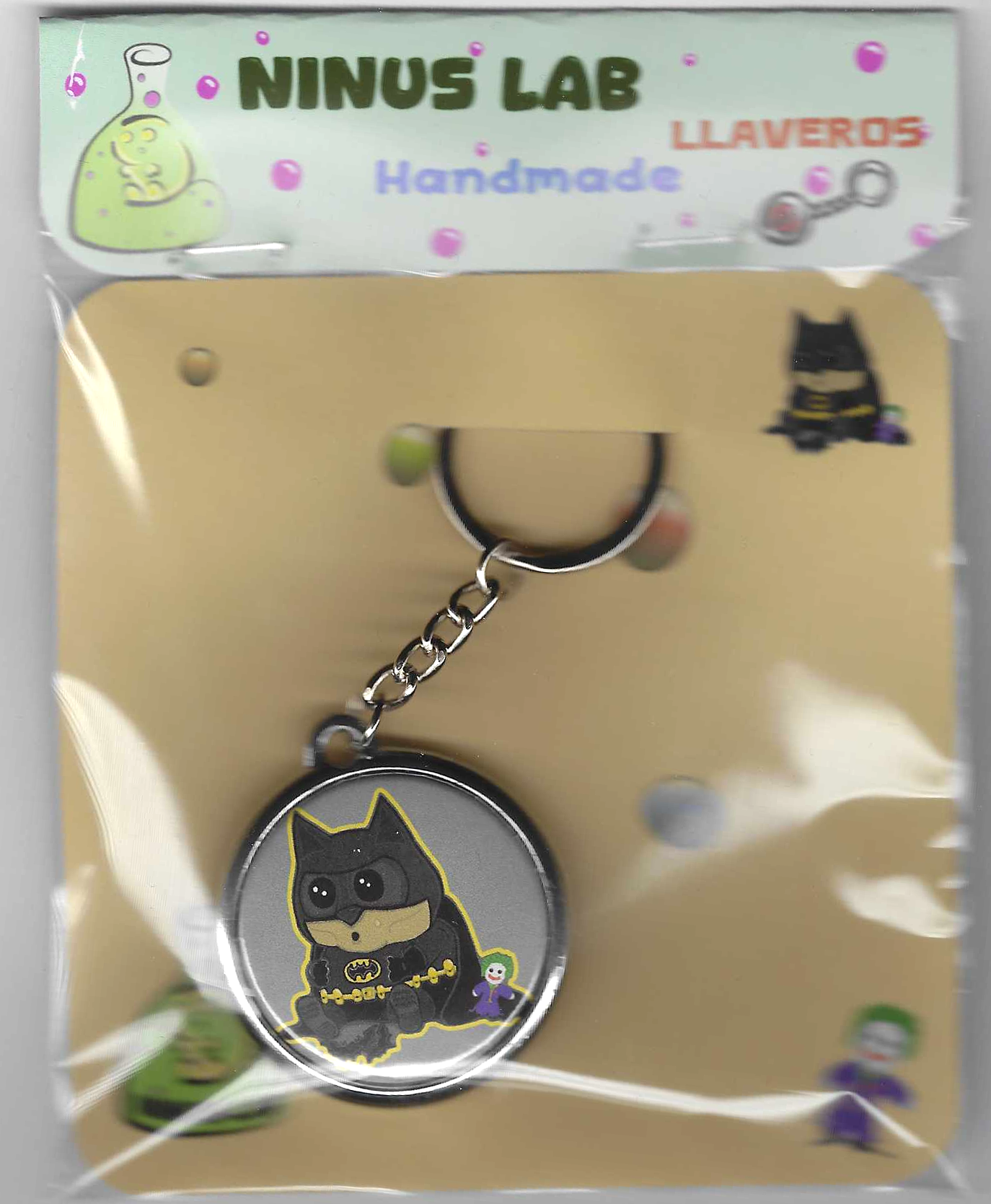 Llavero Doble Cara Ninu Serie Superheroes HOMBRE OSCURO