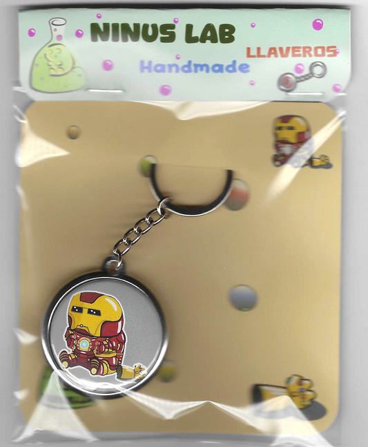 Llavero Doble Cara Ninu Serie Superheroes SUPER ARMADURA