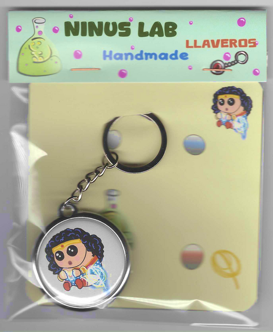 Llavero Doble Ninu Serie Superhéroes SUPERMUJER